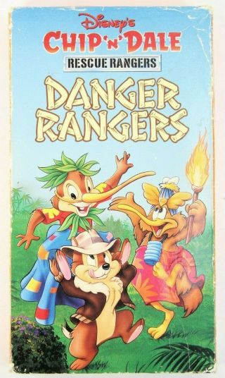 Disney Chip N Dale Rescue Danger Rangers Vhs Children Family Movie Vintage 1991