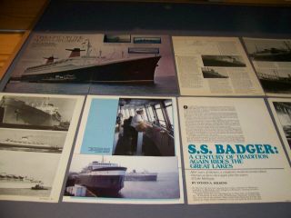 Vintage.  Atlantic Cruise Ships & Ss Badger.  History/photos/details.  (560u)