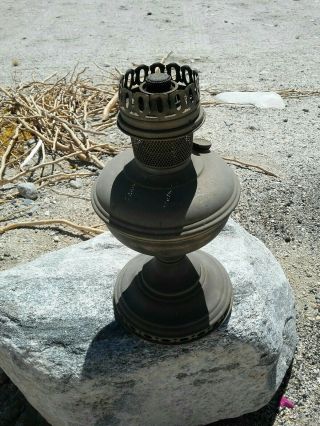 Vintage Aladdin Table Lamp Metal Old Miner Oil Style