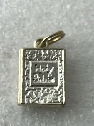 Vintage - Sterling Silver - Holy Bible Charm Pendant