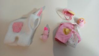 Vintage G1 My Little Pony Pony Wear Bunny Suit And Overalls Set