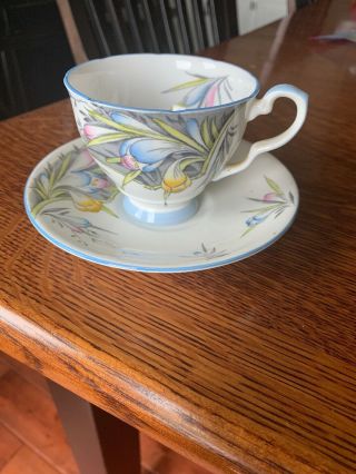 Royal Stafford Vintage Tea Cup And Saucer Bone China Floral Lily