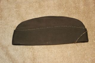 Ww2 Vintage Us Army Officers Garrison/overseas Hat Piped Size 7