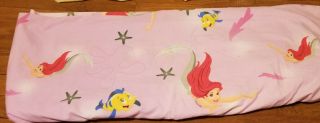 The Little Mermaid Flat Sheet Only Vintage Twin Pink Ariel Crafting Disney