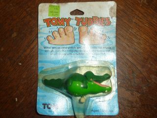 Vintage Tomy Tubbies Wind - Up Bath Toy Alligator Nos Swimming No.  6512