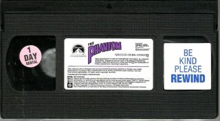 The Phantom VHS 1997 Billy Zane Kristy Swanson Treat Williams James Remar VTG 4