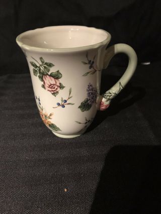 Princess House Vintage Garden Stoneware Coffee Tea Mugs - Set Of 4 - Retired 1476