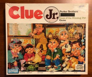 Vintage 1989 Clue Jr.  Case Of The Missing Pet Game