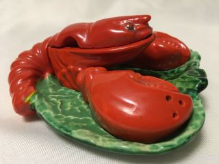 Vintage Royal Sealy Japan Lobster/crayfish Salt,  Pepper,  Mustard (?) Set Rare