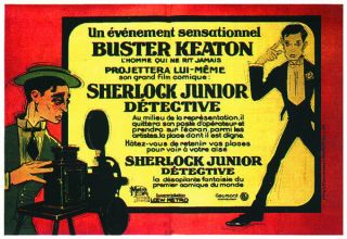 Sherlock Jr.  Buster Keaton Vintage Movie Poster Print