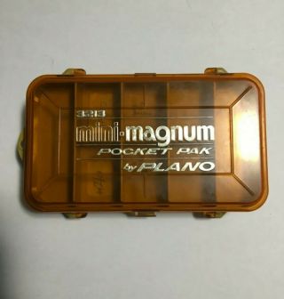 Vintage Mini Magnum Pocket Pak By Plano 2 Sided Tackle Box 3213