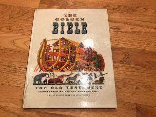 Vintage 1946 The Golden Bible The Old Testament Deluxe Ed.  A Giant Golden Book