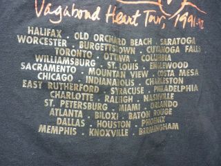 Vintage ROD STEWART Vagabond Heart Tour 91 - 92 Concert XL Black T - Shirt 3