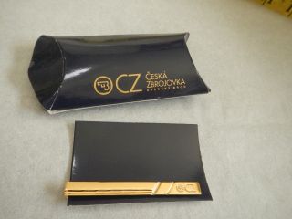 Cz - Ceska Zbrojovka - Vintage - Tie Clip - Gold Plated - Cz - Usa Firearms - Guns