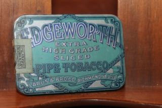 Vintage Edgeworth Extra Sliced Pipe Tobacco Tin Can Richmond Va