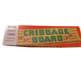 Vintage Wooden Cribbage Board Complete