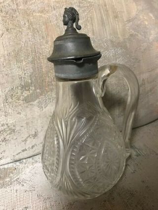 Vintage Glass Syrup Pitcher