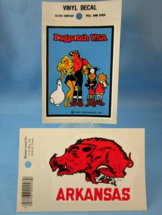 Vintage Dogpatch Usa Theme Park Souvenir Stickers 2 - Two