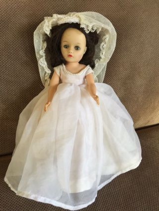 Vintage Nancy Ann Doll In Handmade Wedding Dress Fits Little Miss Revlon Jill