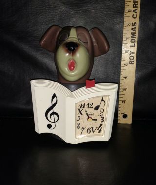 Vintage Sunko Barking Dog Musical Alarm Clock