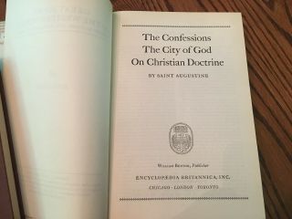 VTG 1952:Saint Augustine: Confessions,  City of God,  Christian Doctrine (400 AD) 2