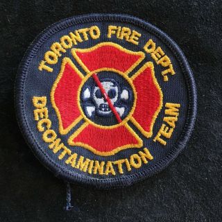 (a10) Vintage Decontamination Team Patch Toronto Fire Department Service Patch