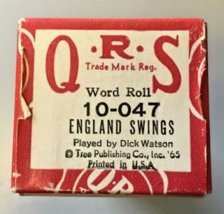 Vintage Qrs Piano Roll England Swings