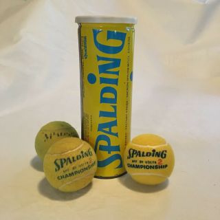 Vintage Tennis Ball Can Spalding Plus 3 Balls