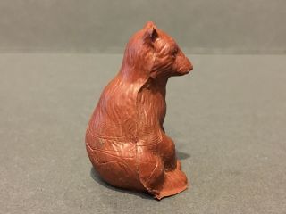 Vintage Auburn Rubber Bear Figure (Sitting) 5