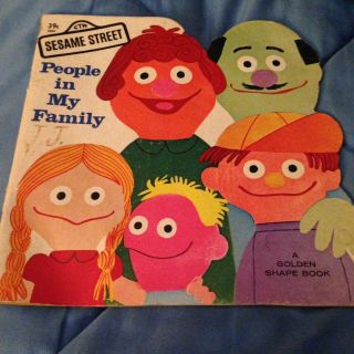 Vtg 1971 Golden Shape Books Sesame Street People Neighborhood Jim Henson Muppets