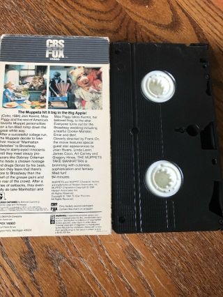 Muppets Take Manhattan Cbs Fox Vintage 1985 - VHS Video - Frank Oz Film - rev 3