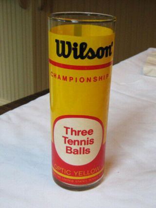 Vintage Wilson Tennis Balls Can Glass - Collectible Glass - Tumbler - Bar