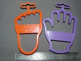 Vintage Wilton Plastic Hand & Foot Cookie Cutters -