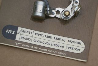 Vintage Honda Tune - Up Kit MIP Civic 1973 1974 1975 76,  77,  78,  79 Points Parts 2