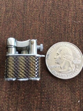 Vintage Miniature Lighter Lift Arm Chain Mesh Charm Pendant Key Chain Japan