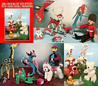 45 Vintage Sewing Patterns Big Book Of Stuffed Felt Toy And Doll Making Animals