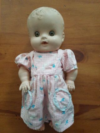 Vintage Sunbabe So - Wee Ruth E Newton Squeaker Baby Doll By Sun Rubber