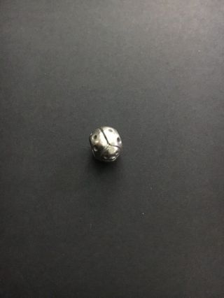 Authentic Vintage 925 Ale Pandora Sterling Silver Ladybug Charm Bead Retired