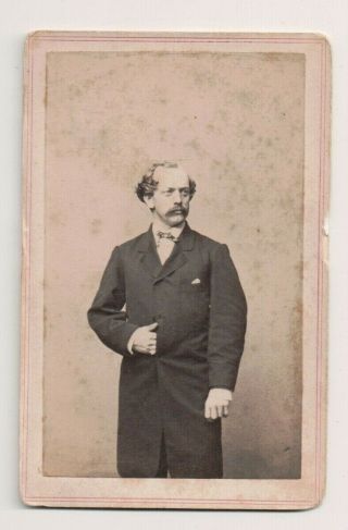 Vintage Cdv Early American Actor Mr.  Campbell Charles D.  Fredrick 