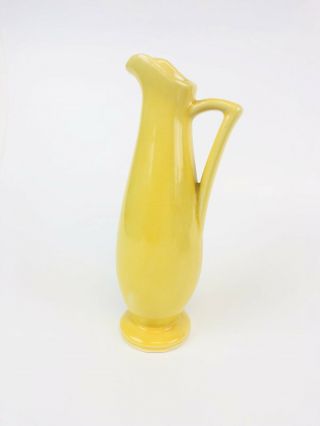 Vintage Shawnee Pottery Usa 1168 Yellow Pitcher With Handle Gold
