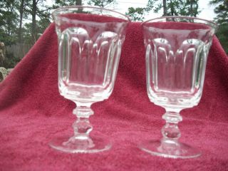 Vintage Imperial Glass Clear Old Williamsburg Water Goblets
