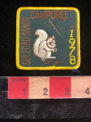 Vtg 1978 Soledad Sands Ca Camporee Boy Scout Patch - Squirrel Or Chipmunk 85yg
