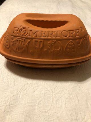 Vintage Romertopf Terra Cotta 11 " Clay Pot Baker Baking Roaster 109 W Germany