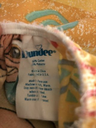 Vintage Dundee Disney The Lion King Toddler Size Flat Fitted Sheet Crib 3
