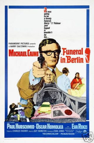 Funeral In Berlin Michael Caine Vintage Movie Poster