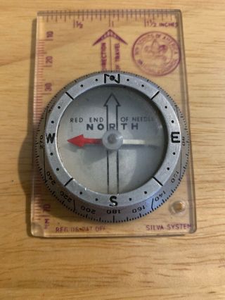 Vintage Official Boy Scouts Of America Bsa Pathfinder Compass Silva