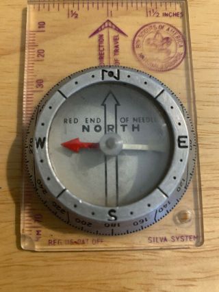 Vintage Official Boy Scouts of America BSA Pathfinder Compass Silva 2