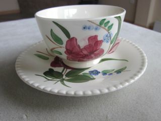 Vintage Blue Ridge Pottery China Bluebell Bouquet Cup & Saucer (1 Of 3 Available)
