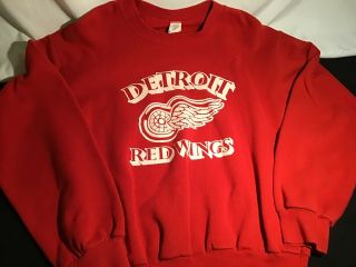 Detroit Red Wings Vintage Sweatshirt Size Xl