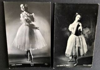 Alicia Markova.  Two Vintage Rppcs.  Ballets Russes.  Diaghilev.  Royal Ballet.  Abt.